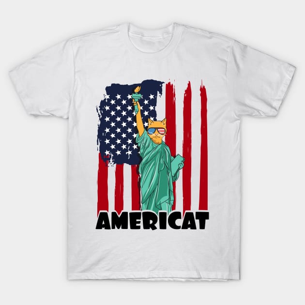 Funny Americat T-shirt T-Shirt by KsuAnn